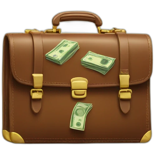 briefcase with money emoji