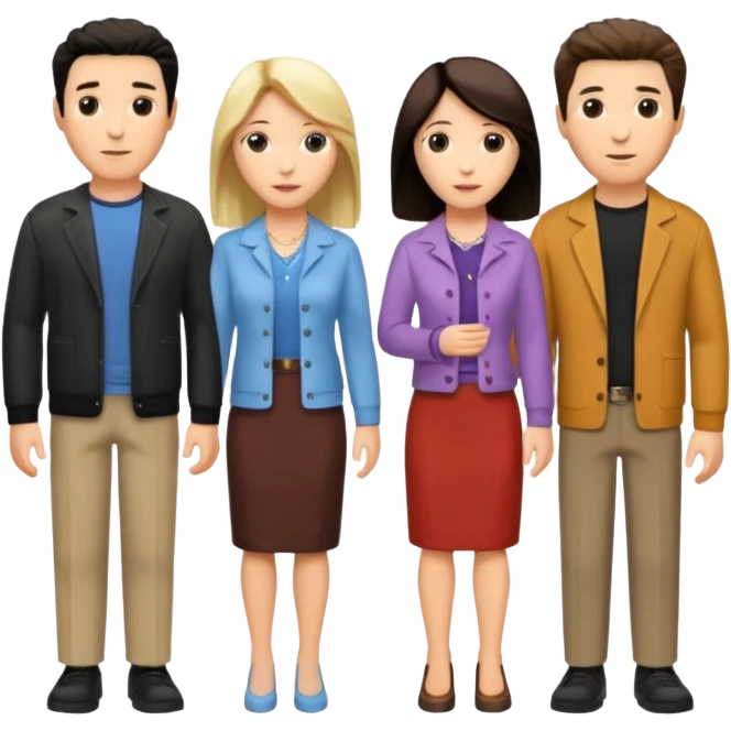 Cast members from tv show friends  emoji