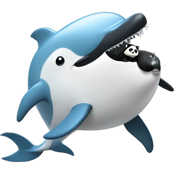 Dolphin and panda emoji