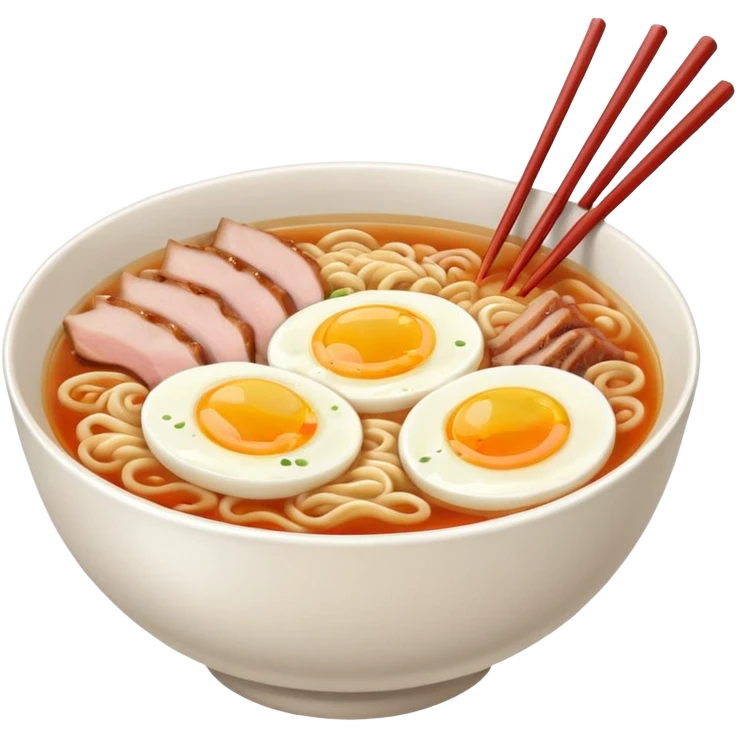 ramen bowl with one chopsticks emoji