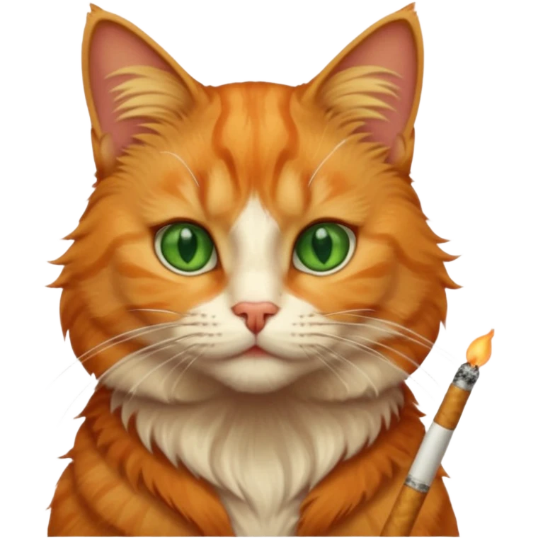 A cat with a cigeret emoji