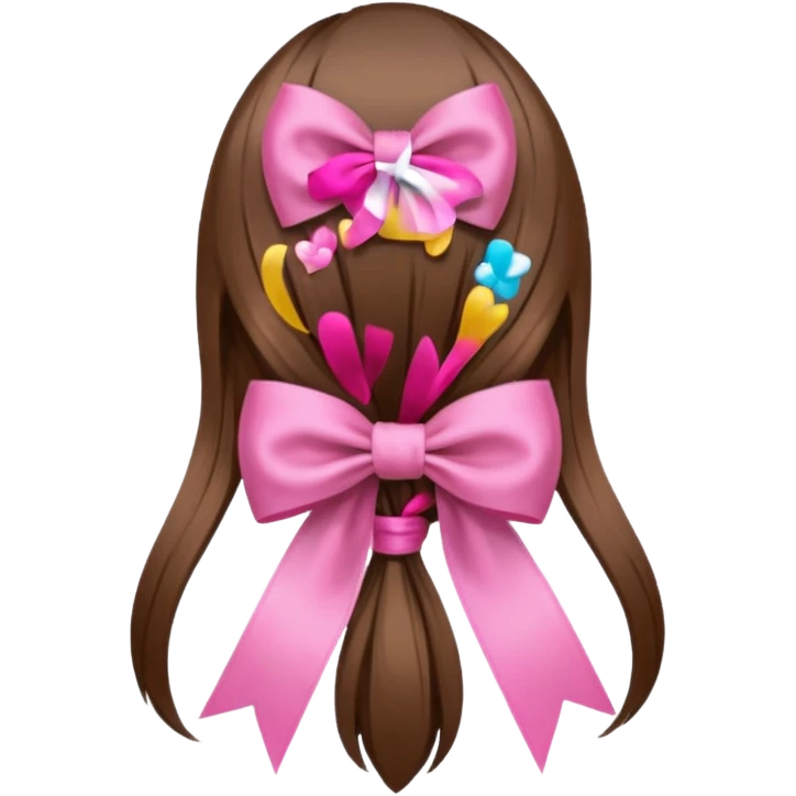 hair from behind with a bow emoji