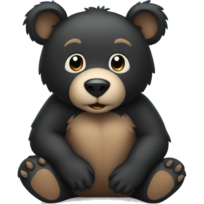 black bear sit emoji
