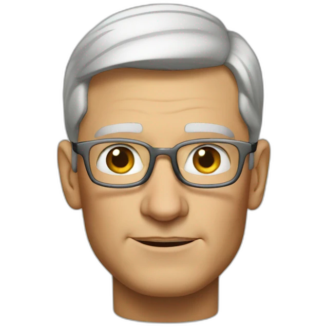 Tim cook with star eyes emoji