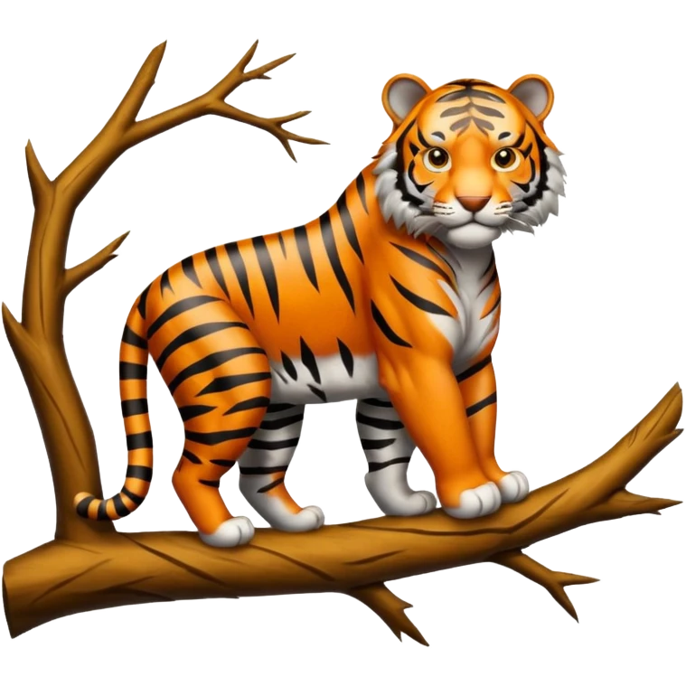 Tiger on tree emoji