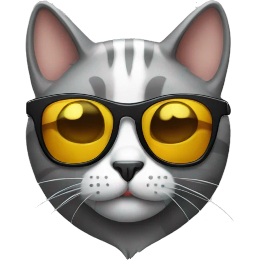 Cat with sunglasses emoji