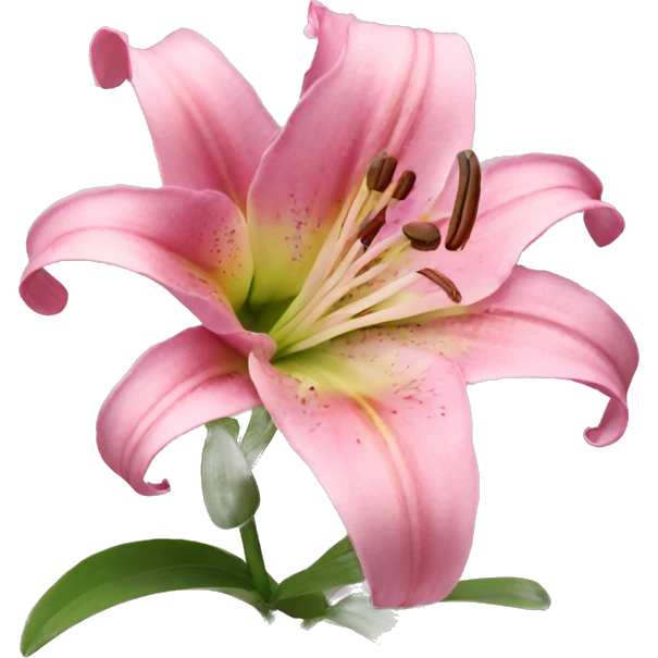 Pink lily emoji