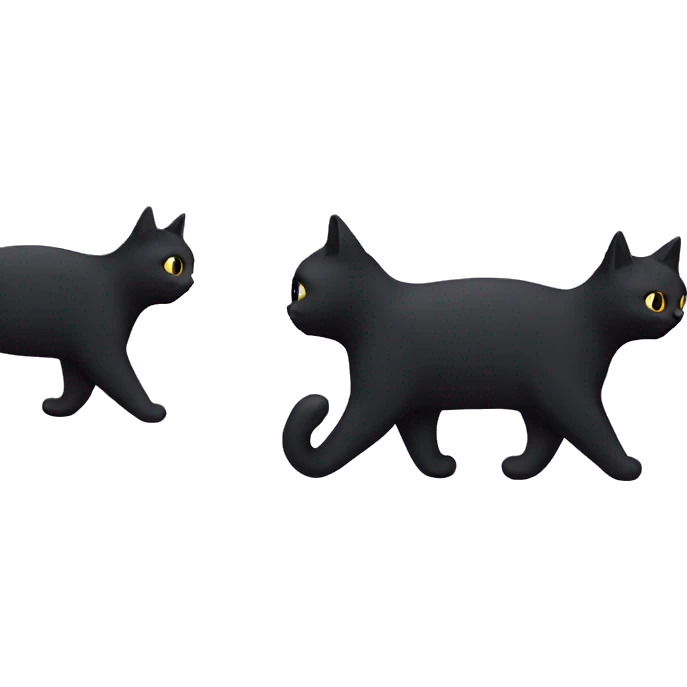 A black cat with star-shaped fur emoji
