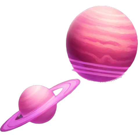 Space with pink planets  emoji