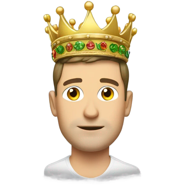 Zelensky with a crown on his head emoji