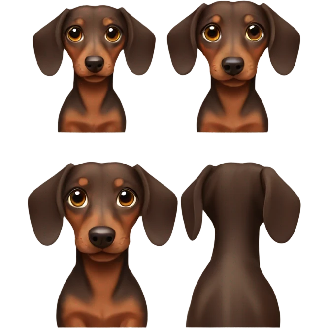 Brown short hair Dachshund  emoji