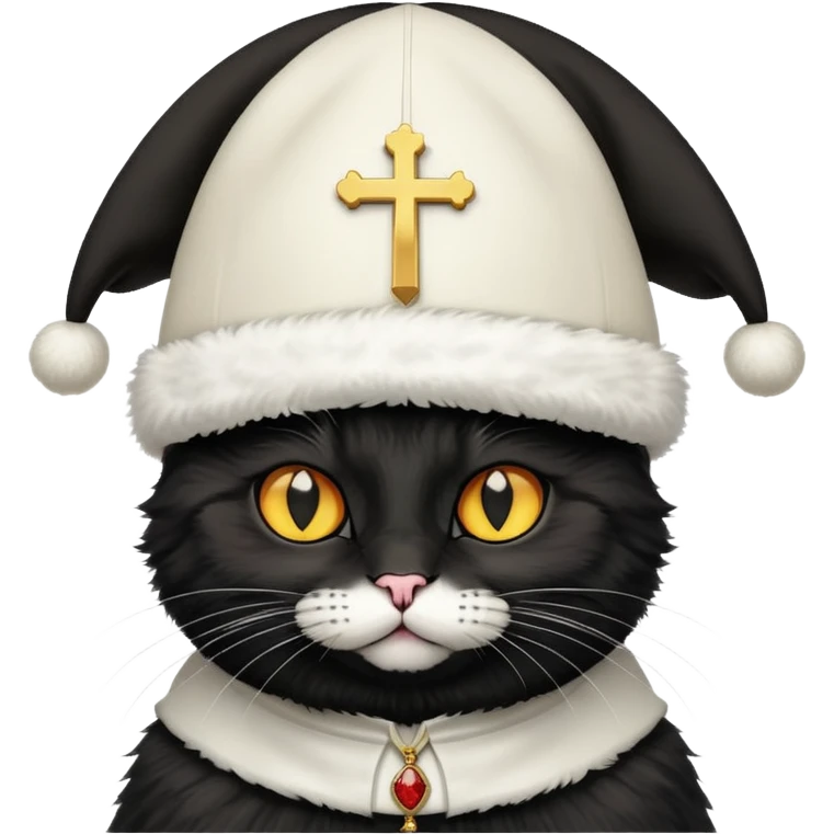 Black  pope cat emoji
