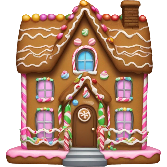 Girly Gingerbread house  emoji