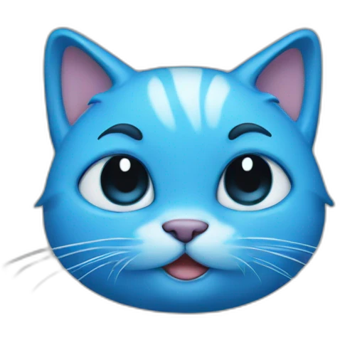 blue smurf cat emoji