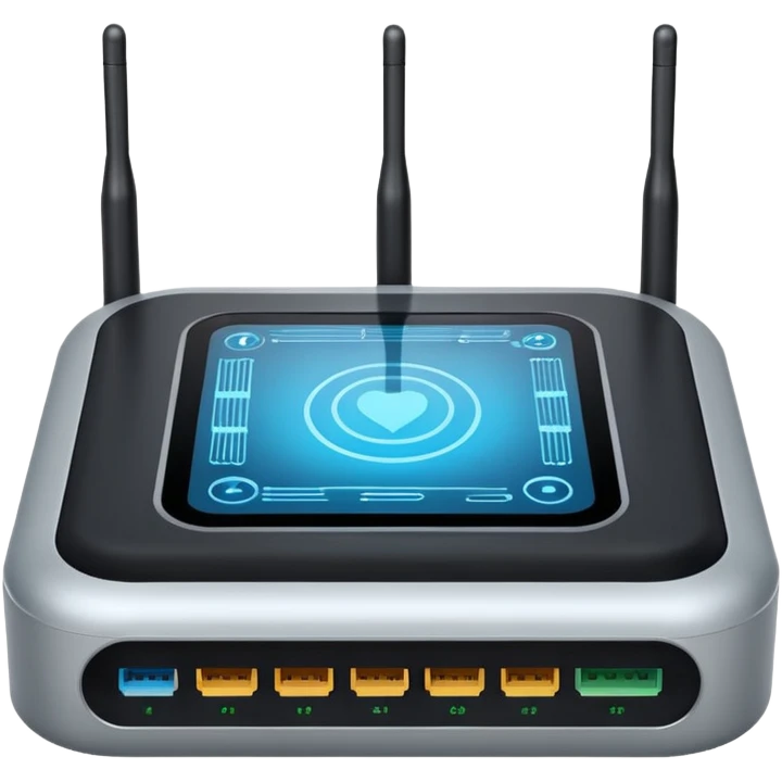 Can you create a picture for an AI LLM model router showing it as a hub connecting different LLMs? Can you make it look more professional?
 emoji