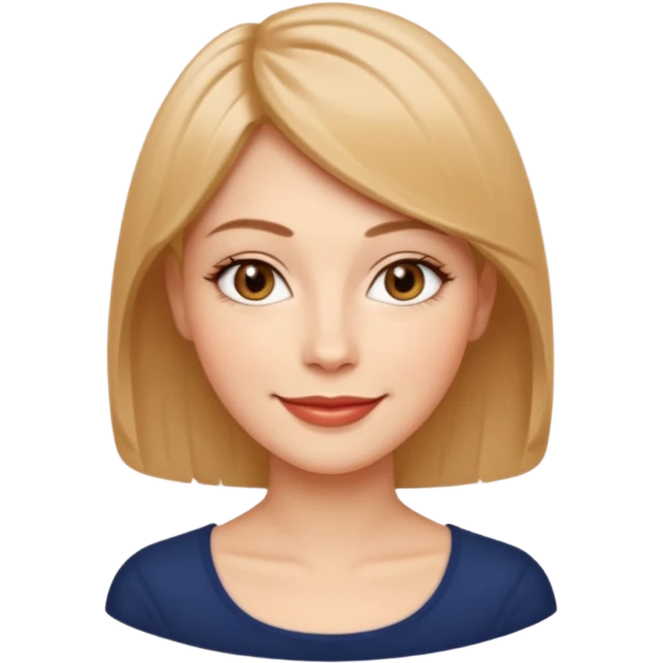Alta pelo corto en capas enfrente delgada ojos almendrados con ovalados labios mediod emoji