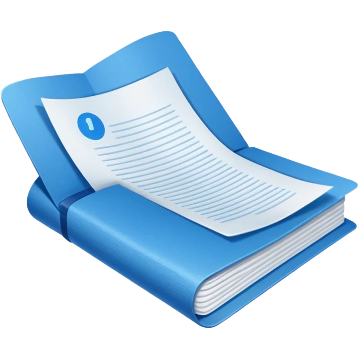 blue color file document emoji