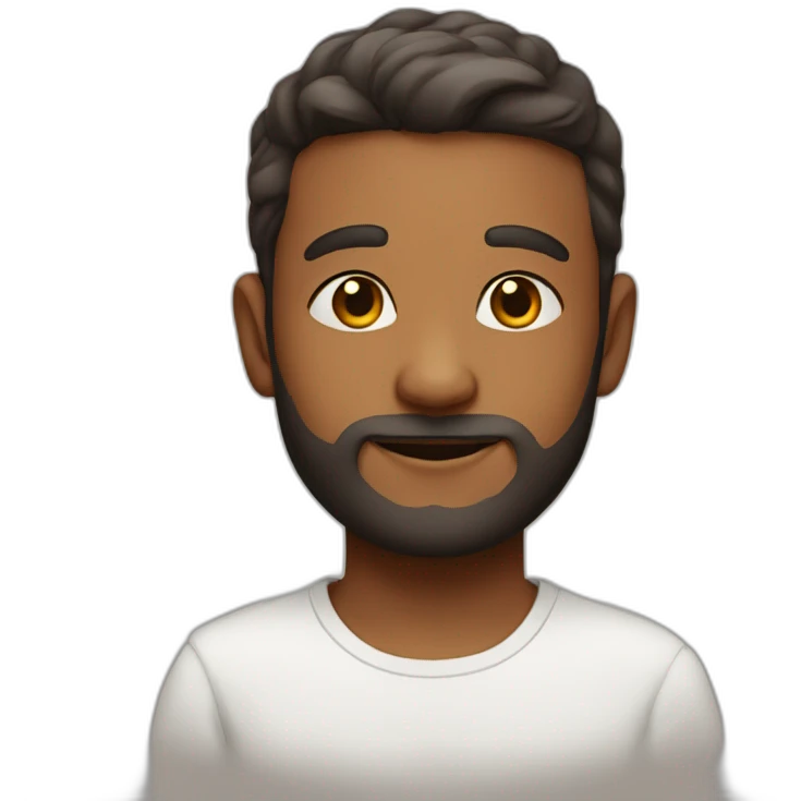 Boy with a light beard and tilak on forehead  emoji