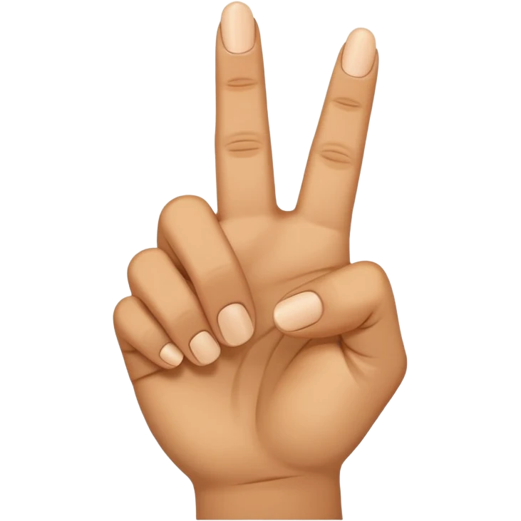 Middle finger wrapped around index finger emoji