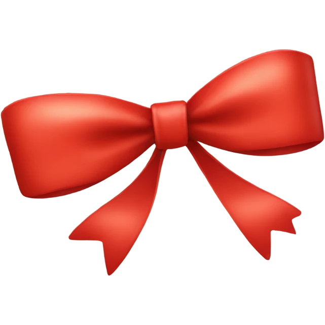 Bright red bow emoji
