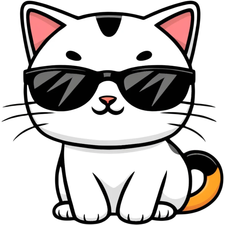 Cat with sunglasses emoji