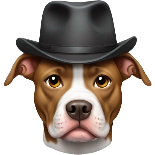 pitbull with hat emoji