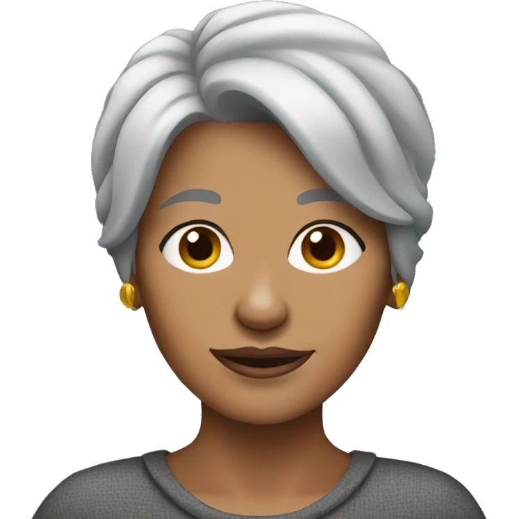 Grey-haired Woman-with-yorkie emoji