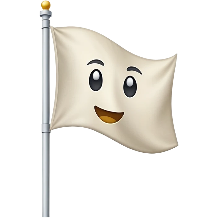 White flag on a pole  emoji