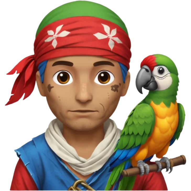 pirate and parrot emoji