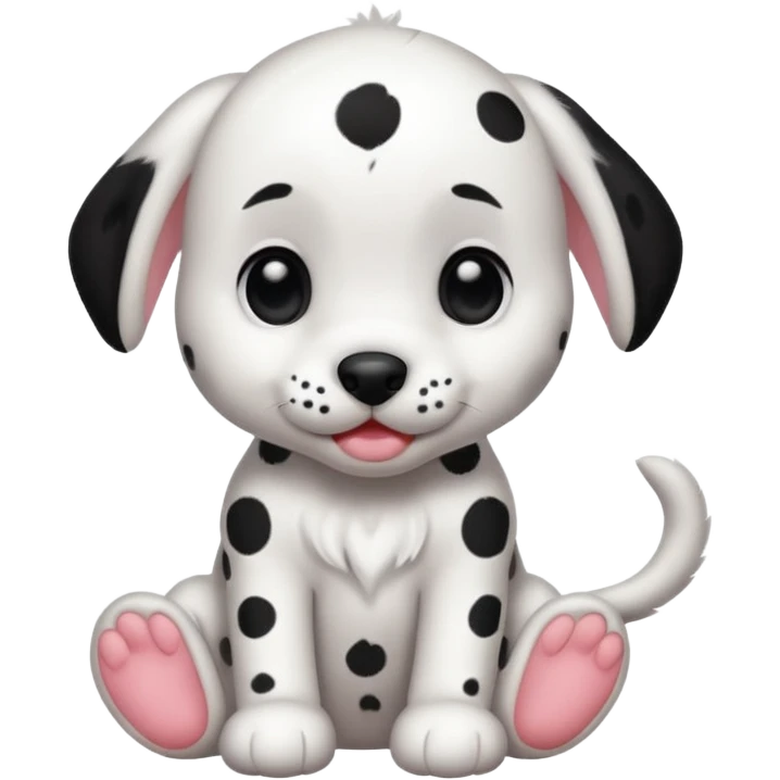 white baby Dalmatian head emoji
