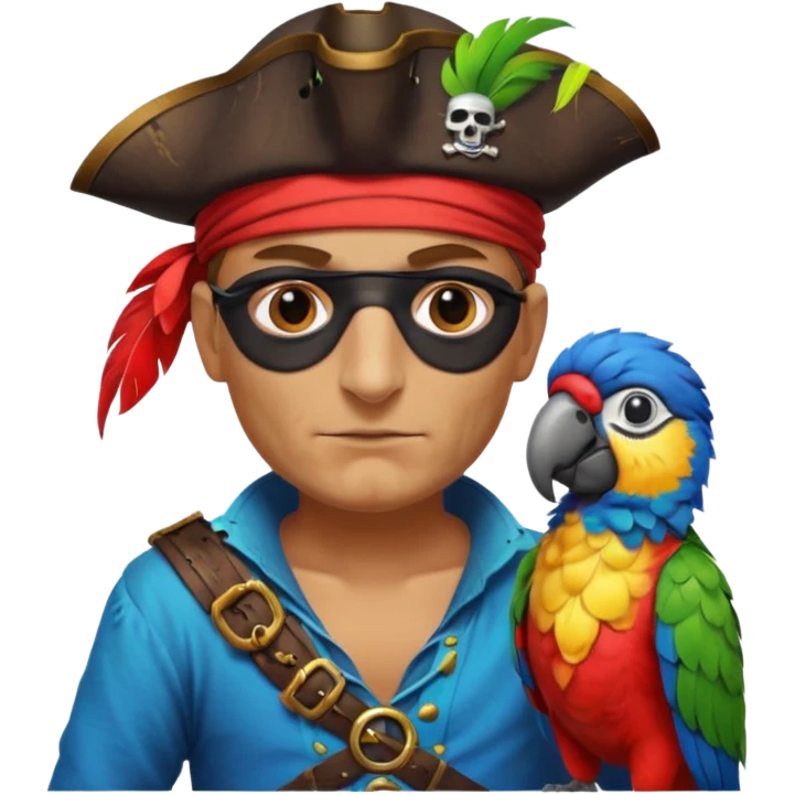 pirate and parrot emoji