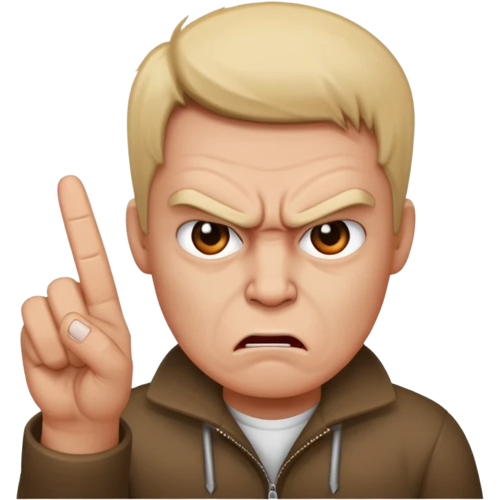 mad with middle finger emoji