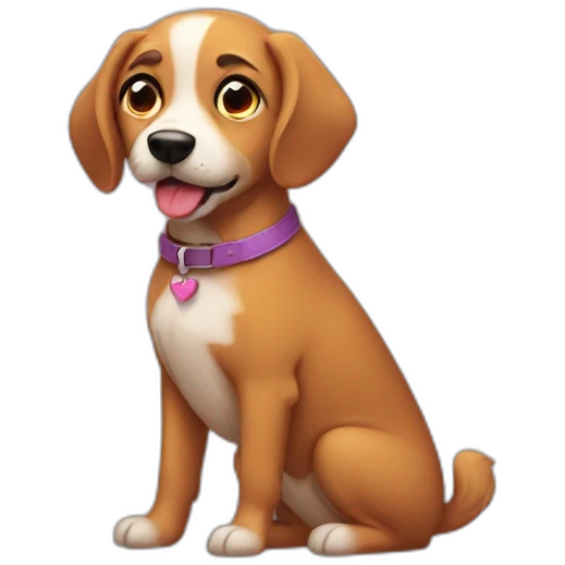 A gay dog emoji
