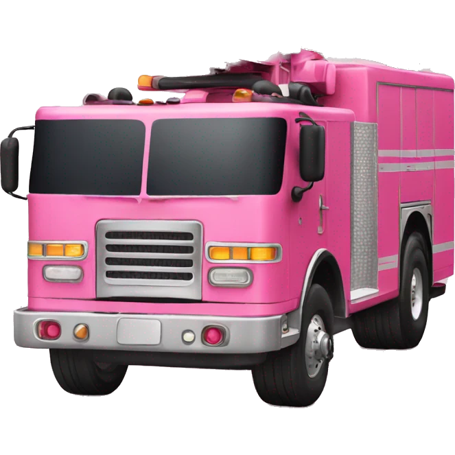 Pink fire truck  emoji