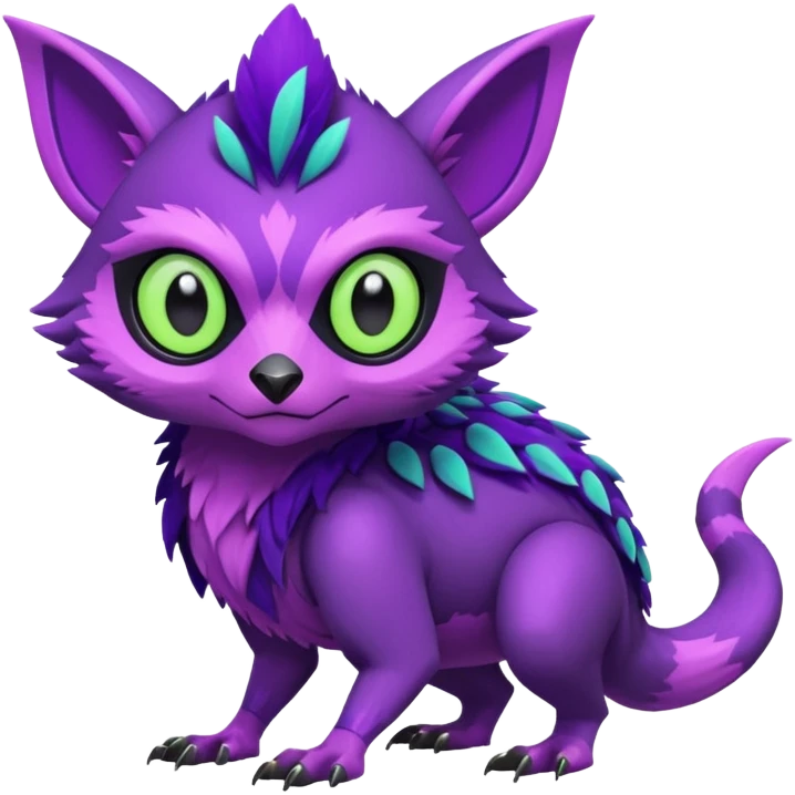  exotic tropical cyber-Sleuth-Litten-Linoone-Noibat-Fakémon-Pokémon-Vernid-creature emoji