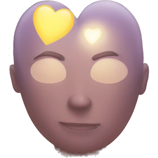 Shining love with light emoji
