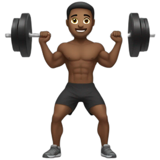 barbell squat male emoji