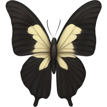 Borboleta preta emoji