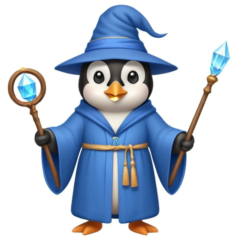 Penguin Wizard emoji