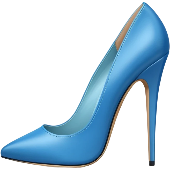 blue high-heeled shoes emoji
