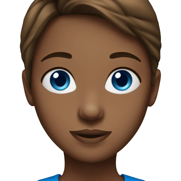 Brown-haired girl with blue eyes  emoji