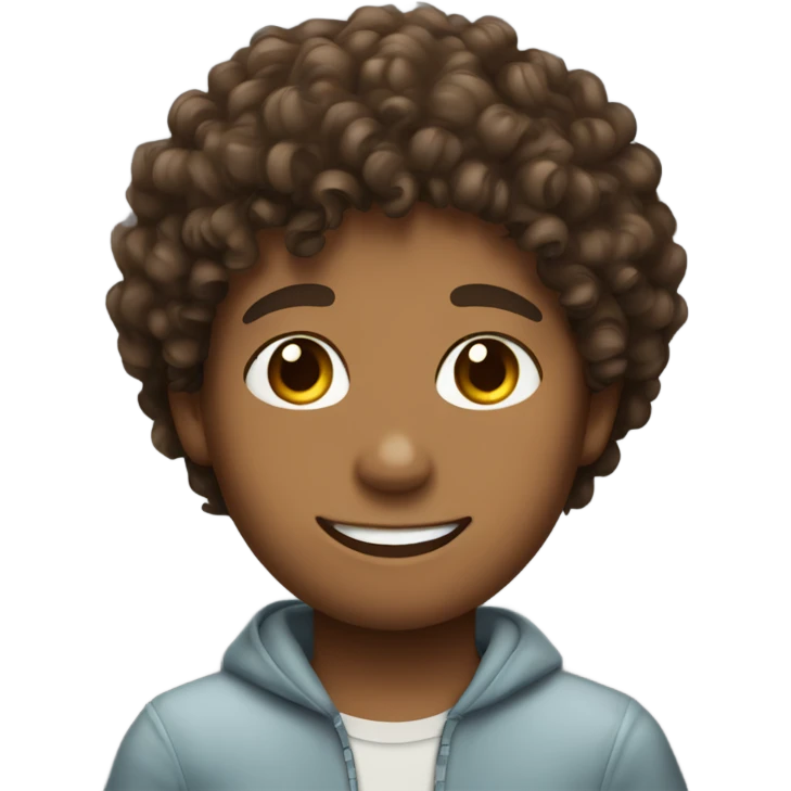 brown curly haired boy who is gay emoji