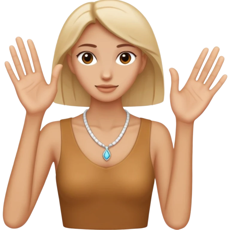 Hands around neck  emoji