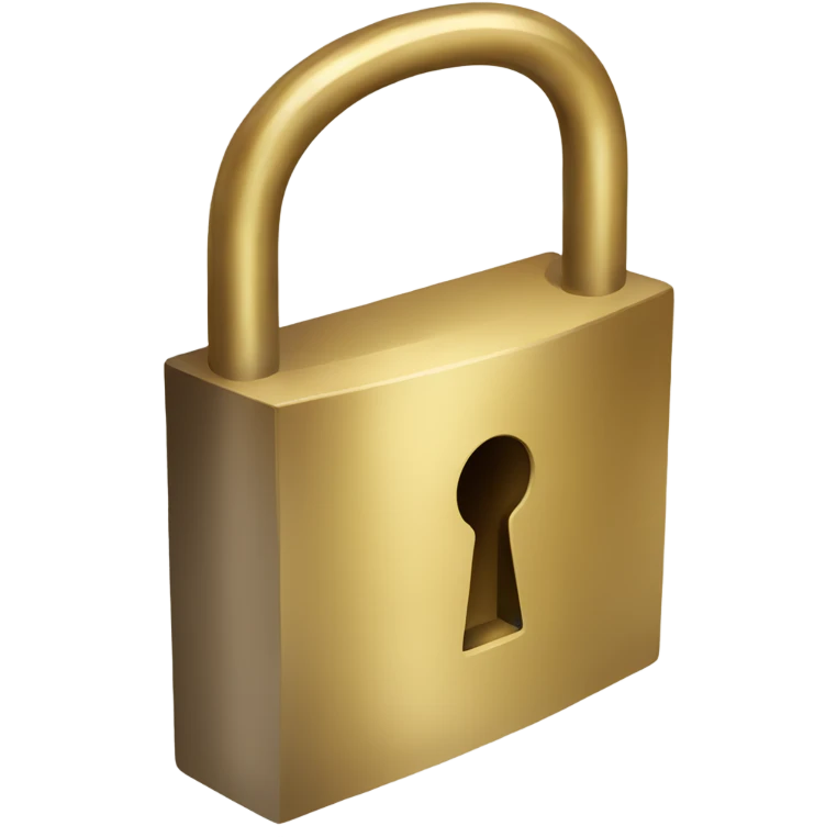 gold lock emoji