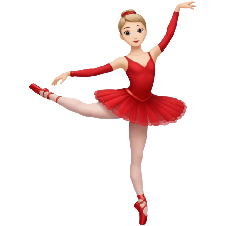 ballet with red outfit emoji