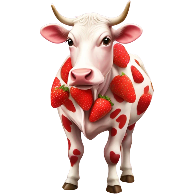 strawberry cow emoji
