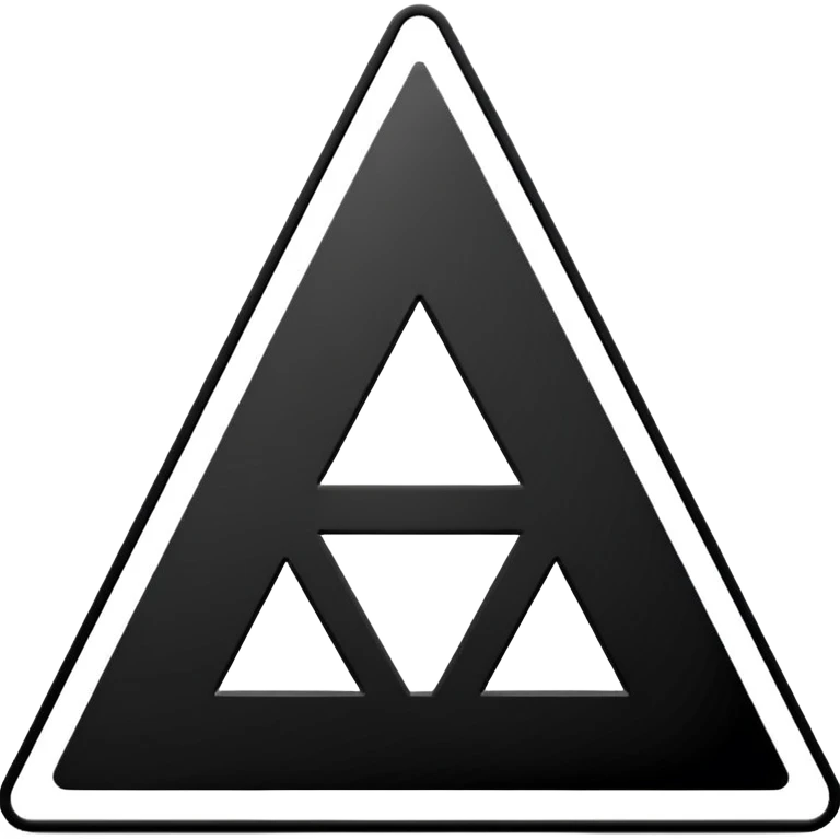 earth alchemical symbol inverted triangle intersected horizontal line clean thick lines monochrome clarity small emoji scale emoji
