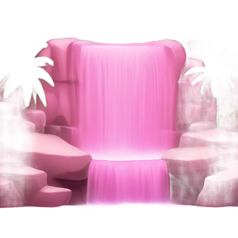 Pink oasis pool with a waterfall  emoji