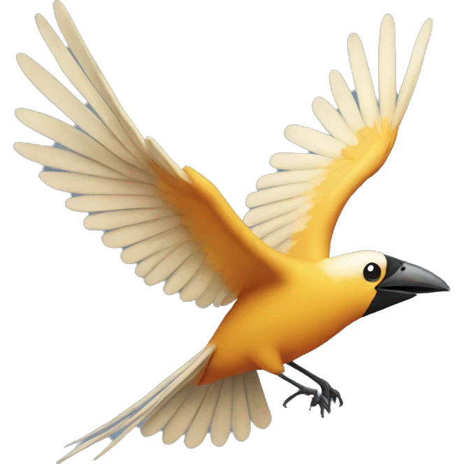 the bird flies emoji