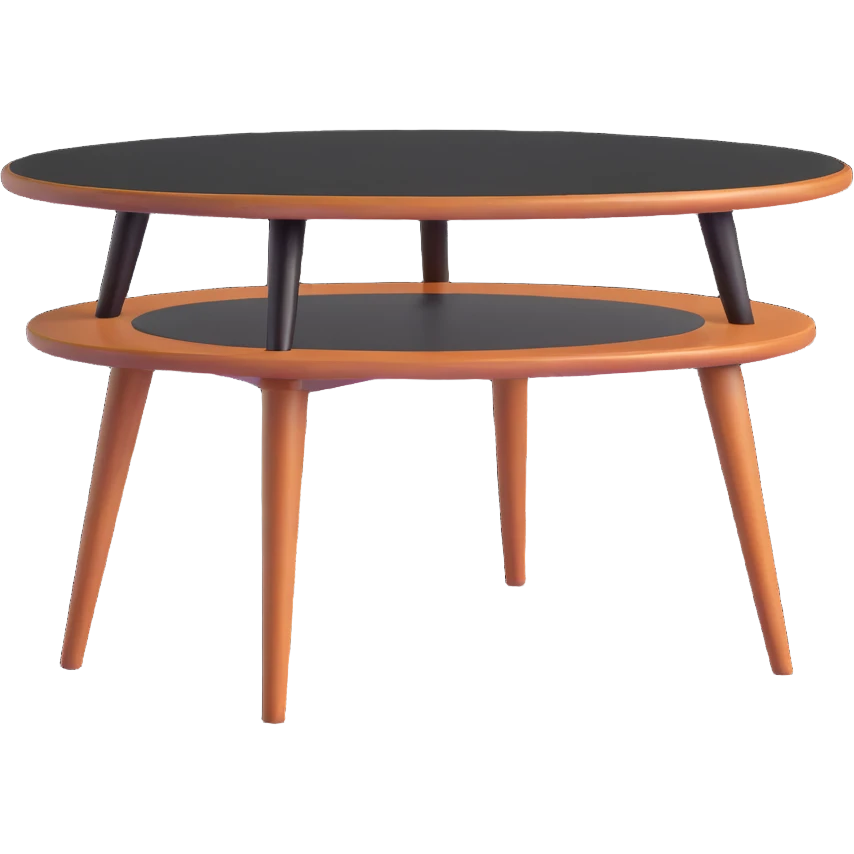 Mid century modern coffee table with tapered legs emoji